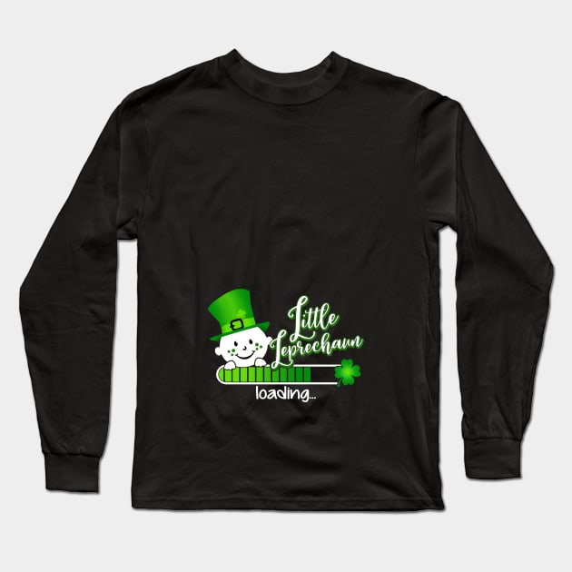 Little Leprechaun loading... Pregnancy Maternity Gift St Patricks day Long Sleeve T-Shirt by CheesyB